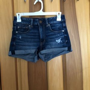 High waisted jean shorts